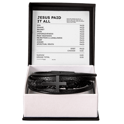Jesus Paid It All Bracelet – Christian Faith Receipt Gift