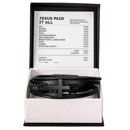 Jesus Paid It All Bracelet – Christian Faith Receipt Gift