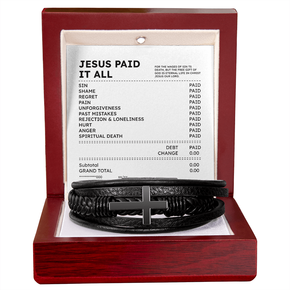 Jesus Paid It All Bracelet – Christian Faith Receipt Gift
