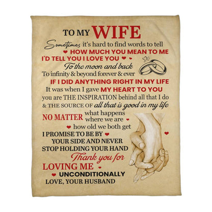 To My Wife – Wrapped in My Love Forever Blanket