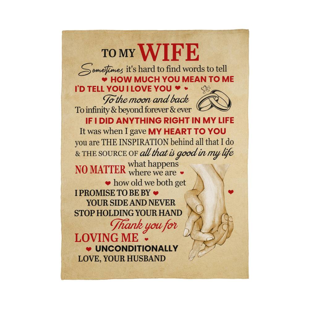To My Wife – Wrapped in My Love Forever Blanket