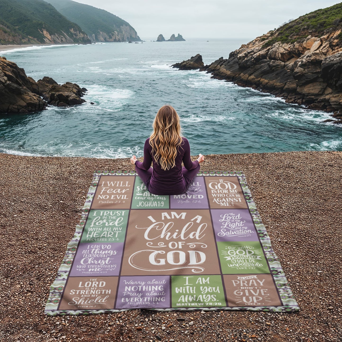 I Am A Child Of God Christian Blanket – Faith Scripture Throw Gift
