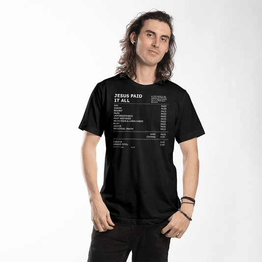 Jesus Paid It All T-Shirt – Christian Faith Receipt Shirt