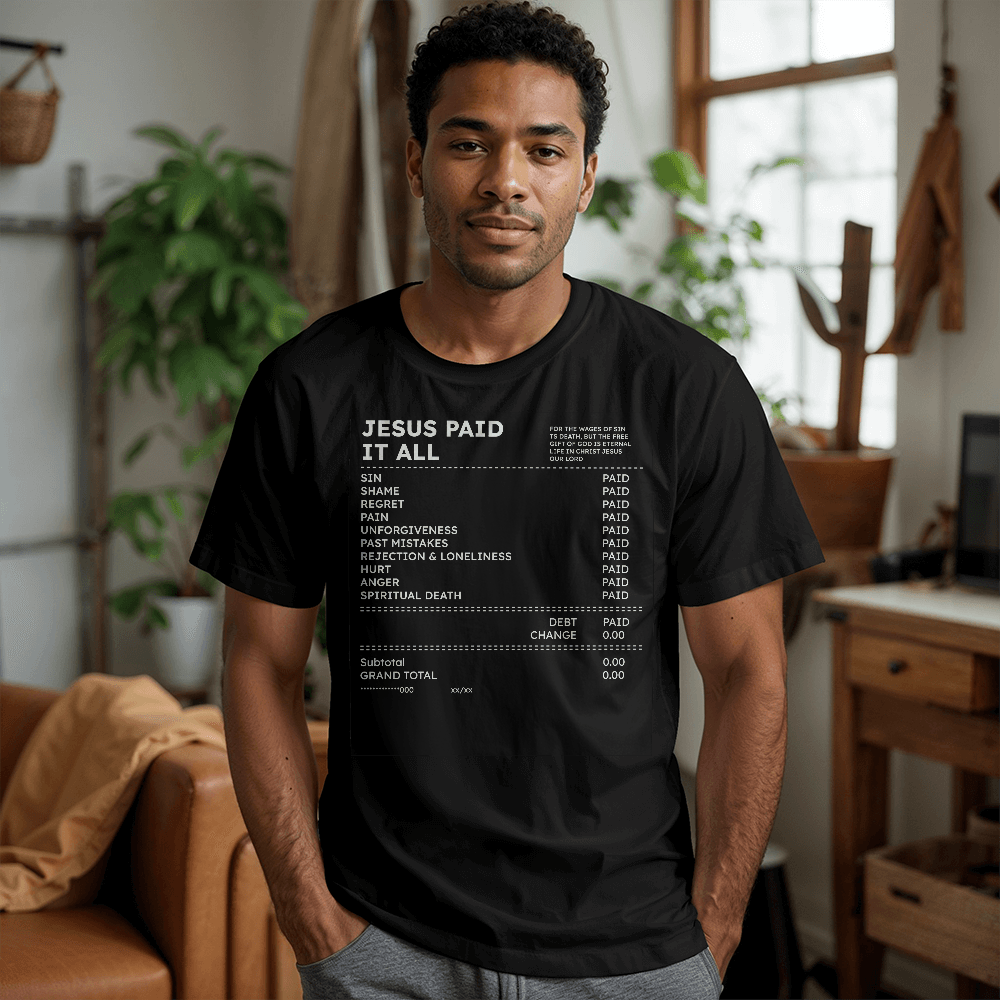 Jesus Paid It All T-Shirt – Christian Faith Receipt Shirt