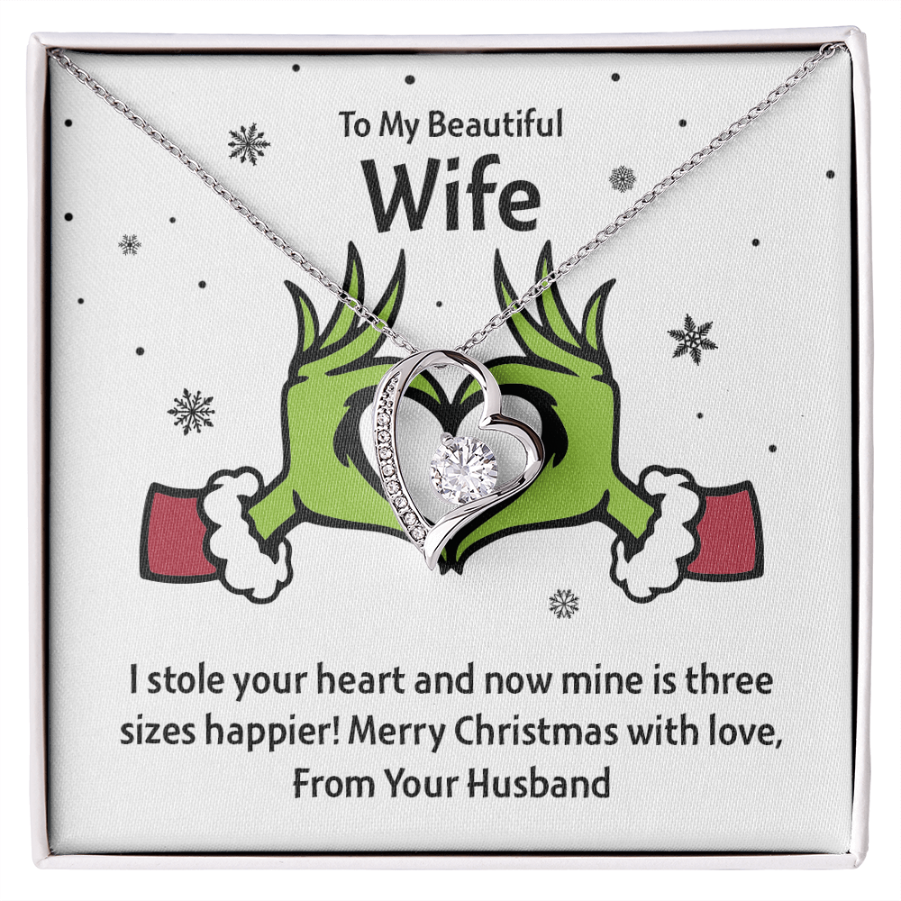 Three Sizes Happier – Christmas Wife Necklace Gift
