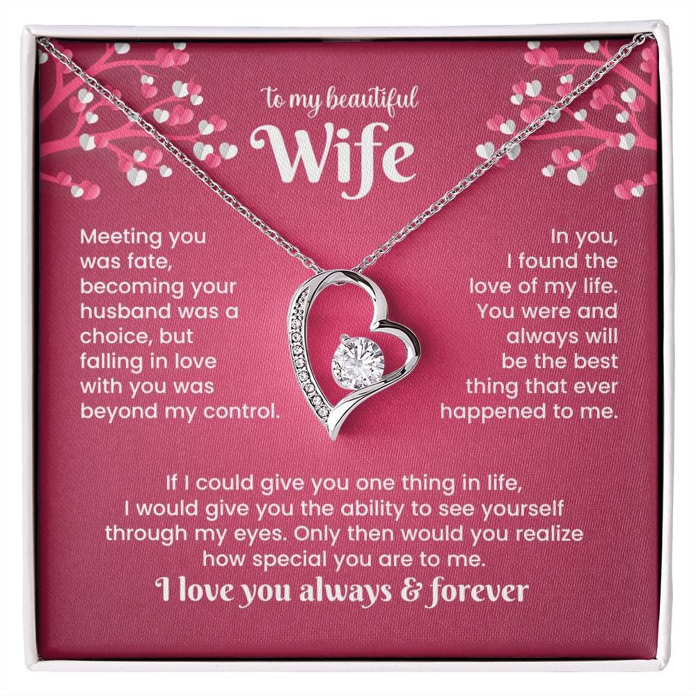 To My Beautiful Wife – I Love You Always Necklace