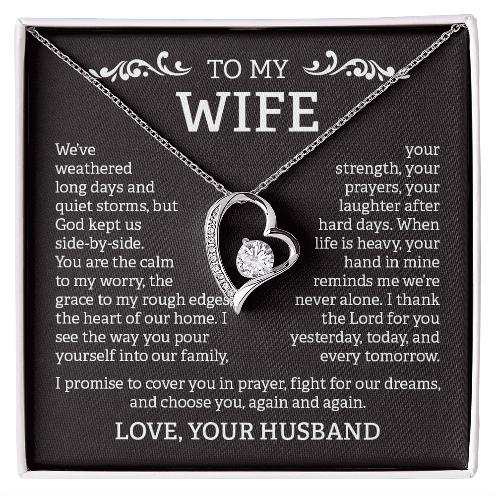 To My Wife – God Kept Us | Forever Love Necklace