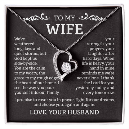 To My Wife – God Kept Us | Forever Love Necklace