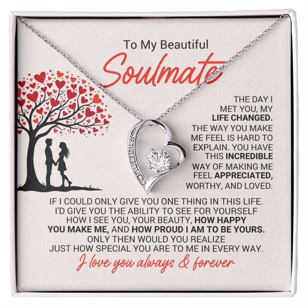 To My Beautiful Soulmate My Forever – Love Necklace