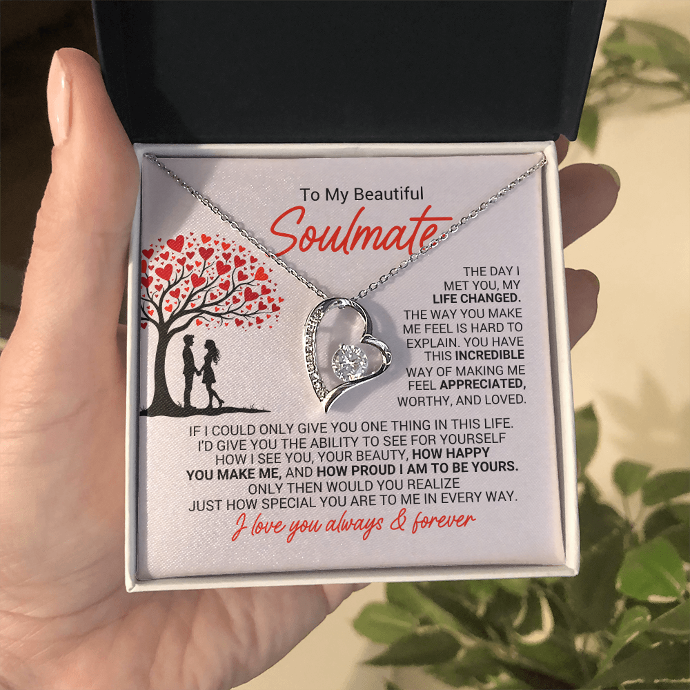 To My Beautiful Soulmate My Forever – Love Necklace