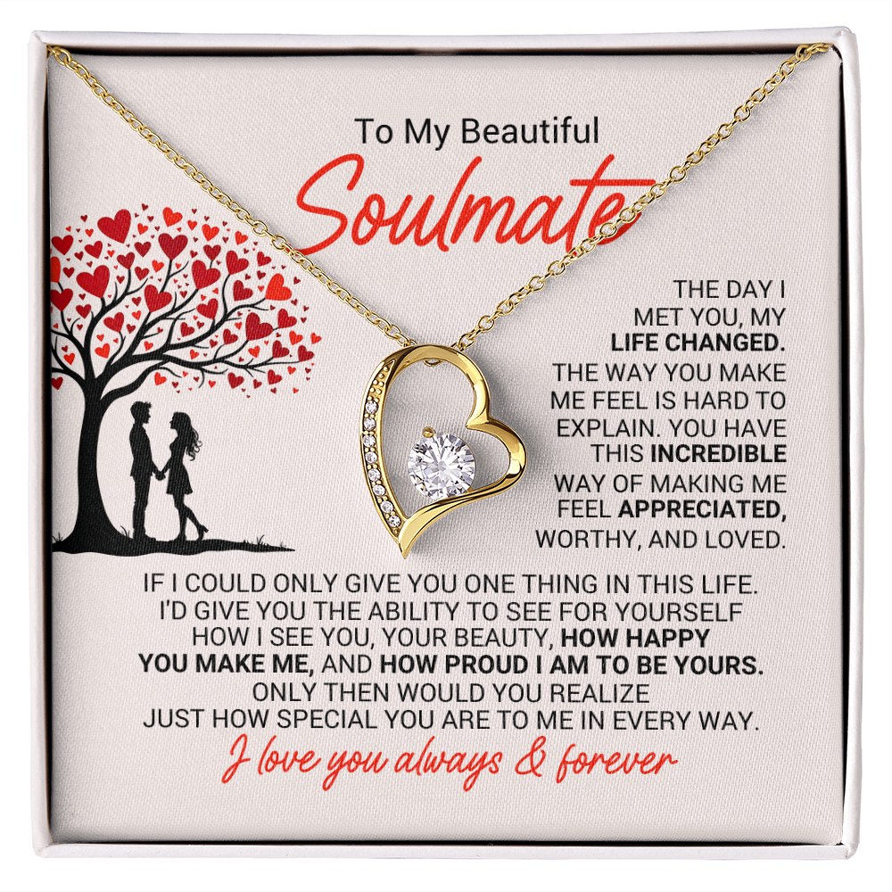 To My Beautiful Soulmate My Forever – Love Necklace