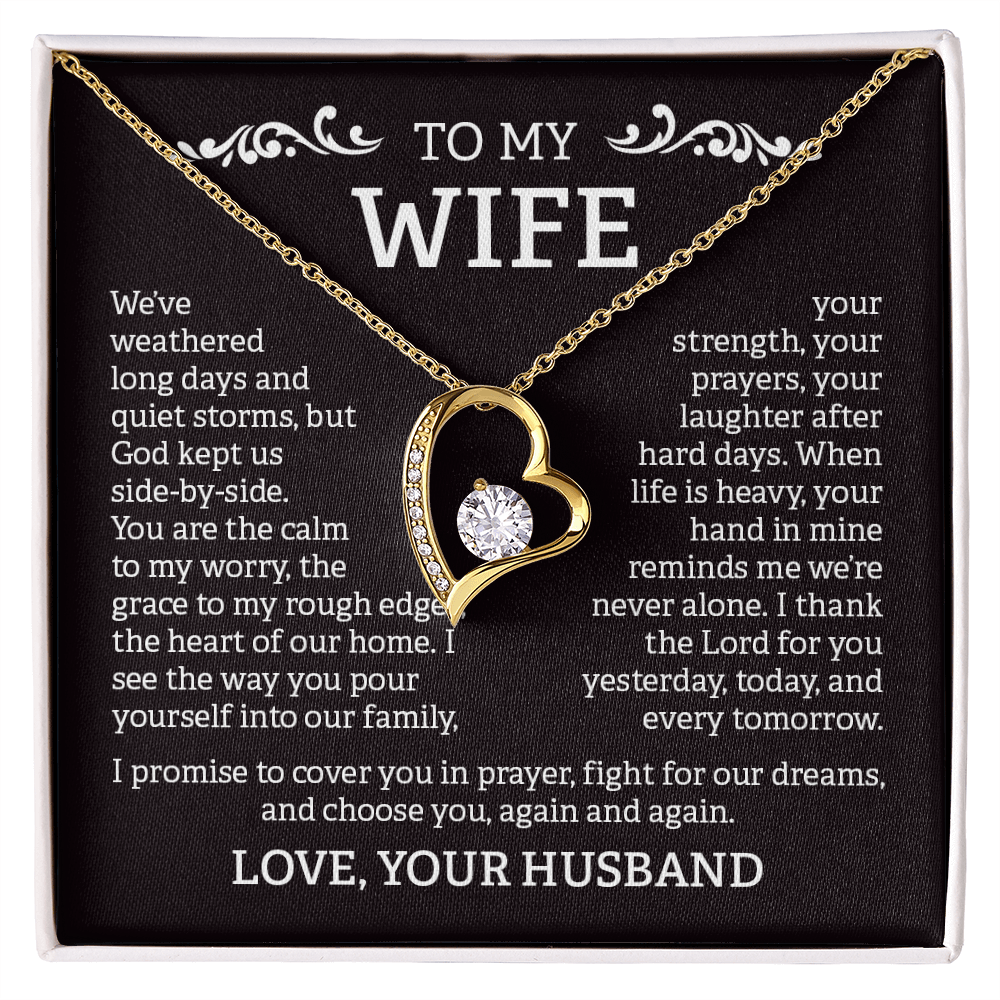To My Wife – God Kept Us | Forever Love Necklace