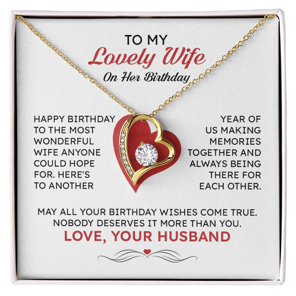 To My Lovely Wife Birthday Necklace – Romantic Gift From Husband