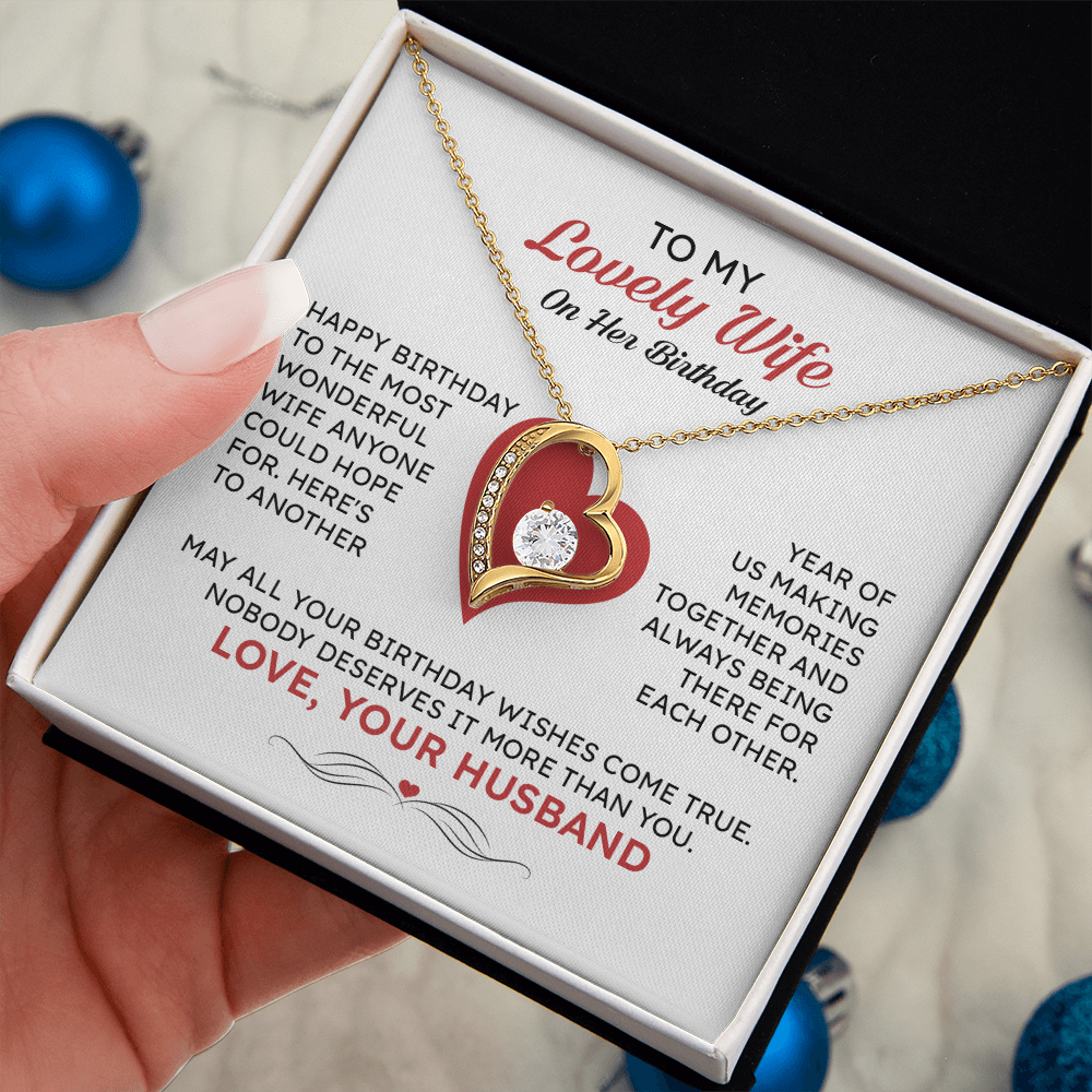 To My Lovely Wife Birthday Necklace – Romantic Gift From Husband