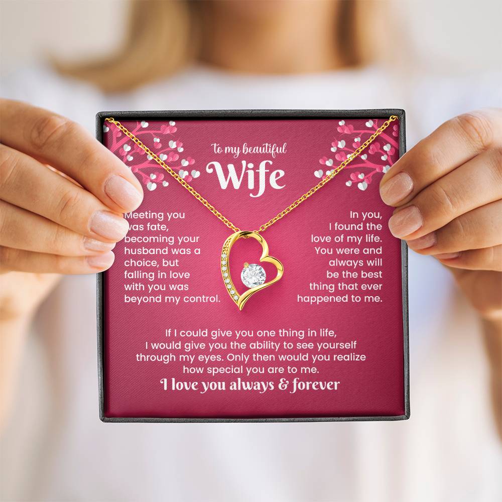 To My Beautiful Wife – I Love You Always Necklace