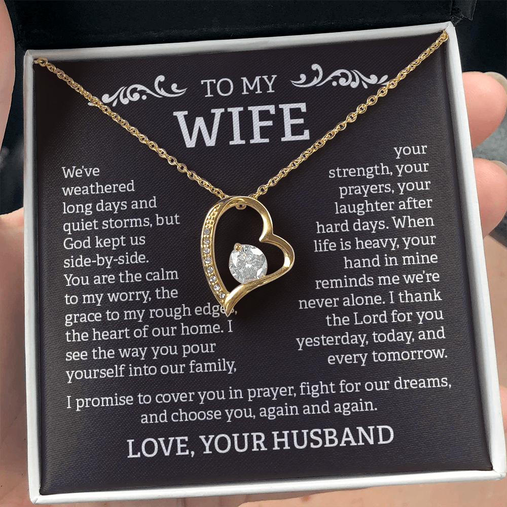 To My Wife – God Kept Us | Forever Love Necklace