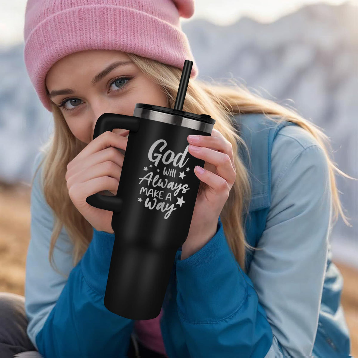 God Will Always Make a Way – 40oz Christian Tumbler ✝️