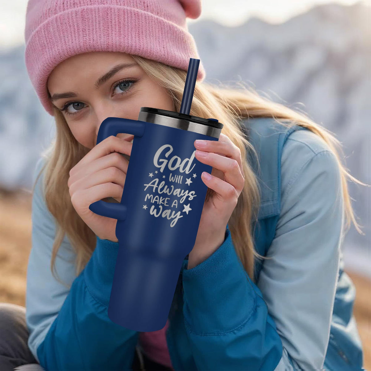 God Will Always Make a Way – 40oz Christian Tumbler ✝️