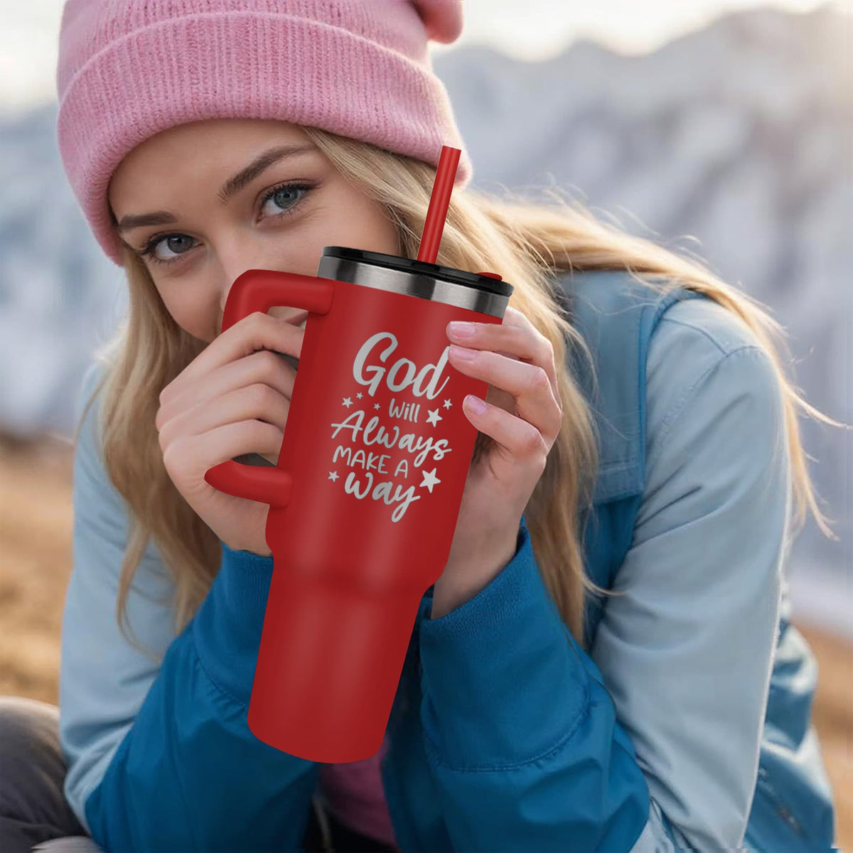 God Will Always Make a Way – 40oz Christian Tumbler ✝️