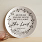 As For Me and My House Decorative Plate – Joshua 24:15 Christian Home Decor