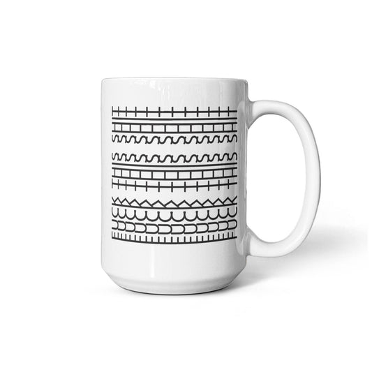 Hidden Message Coffee Mug – Funny Stress Relief Mug | Sarcastic Humor Gift (15oz)