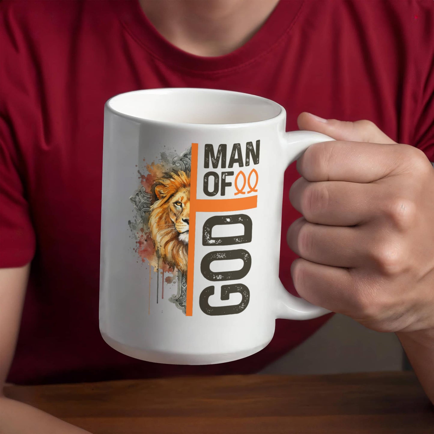 Man of God Christian Coffee Mug 15oz