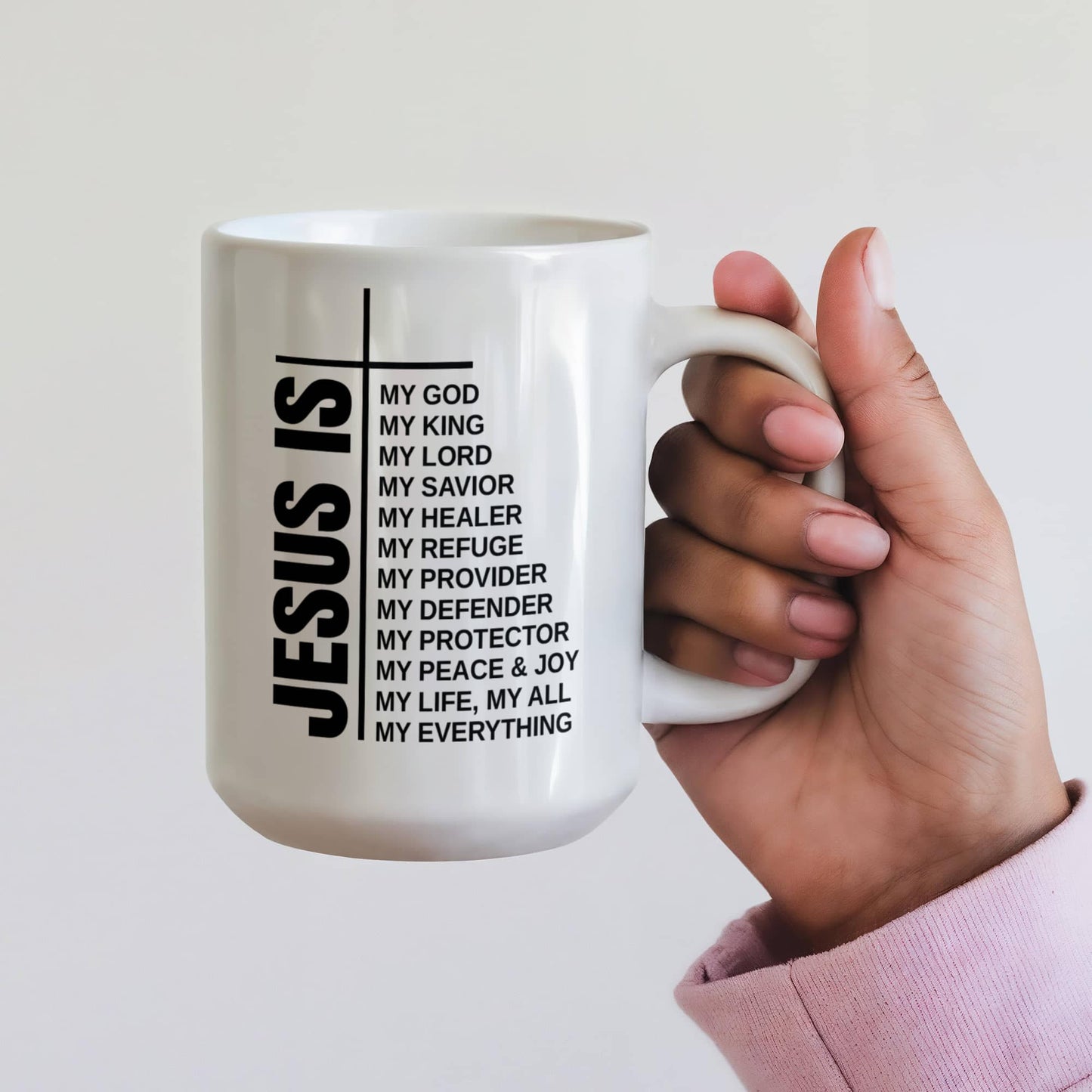 Jesus Is My God My King My Lord Christian Coffee Mug 15oz