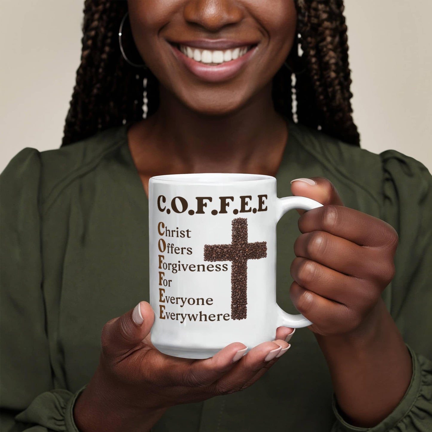 C.O.F.F.E.E Christ Offers Forgiveness For Everyone Everywhere Mug 15oz