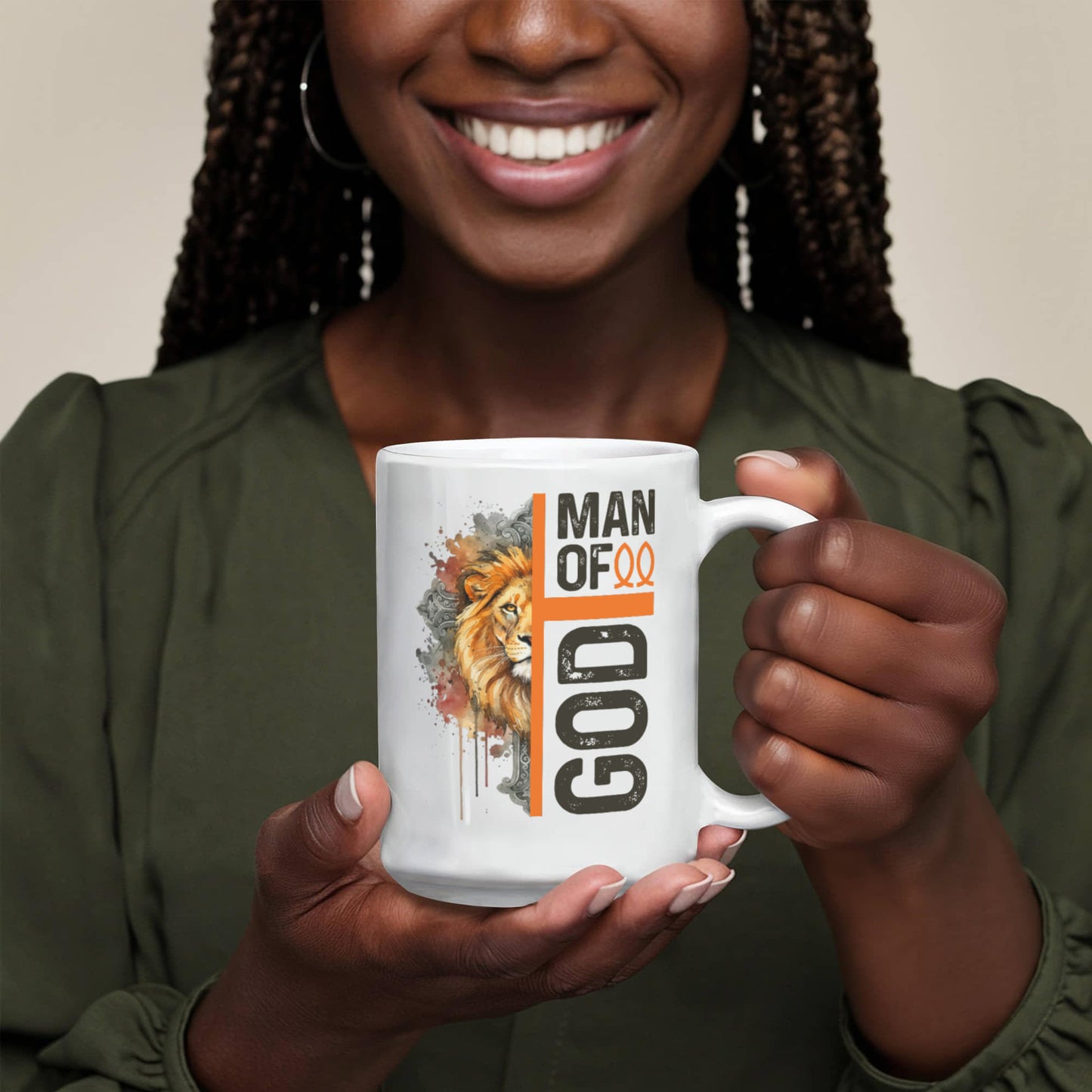 Man of God Christian Coffee Mug 15oz