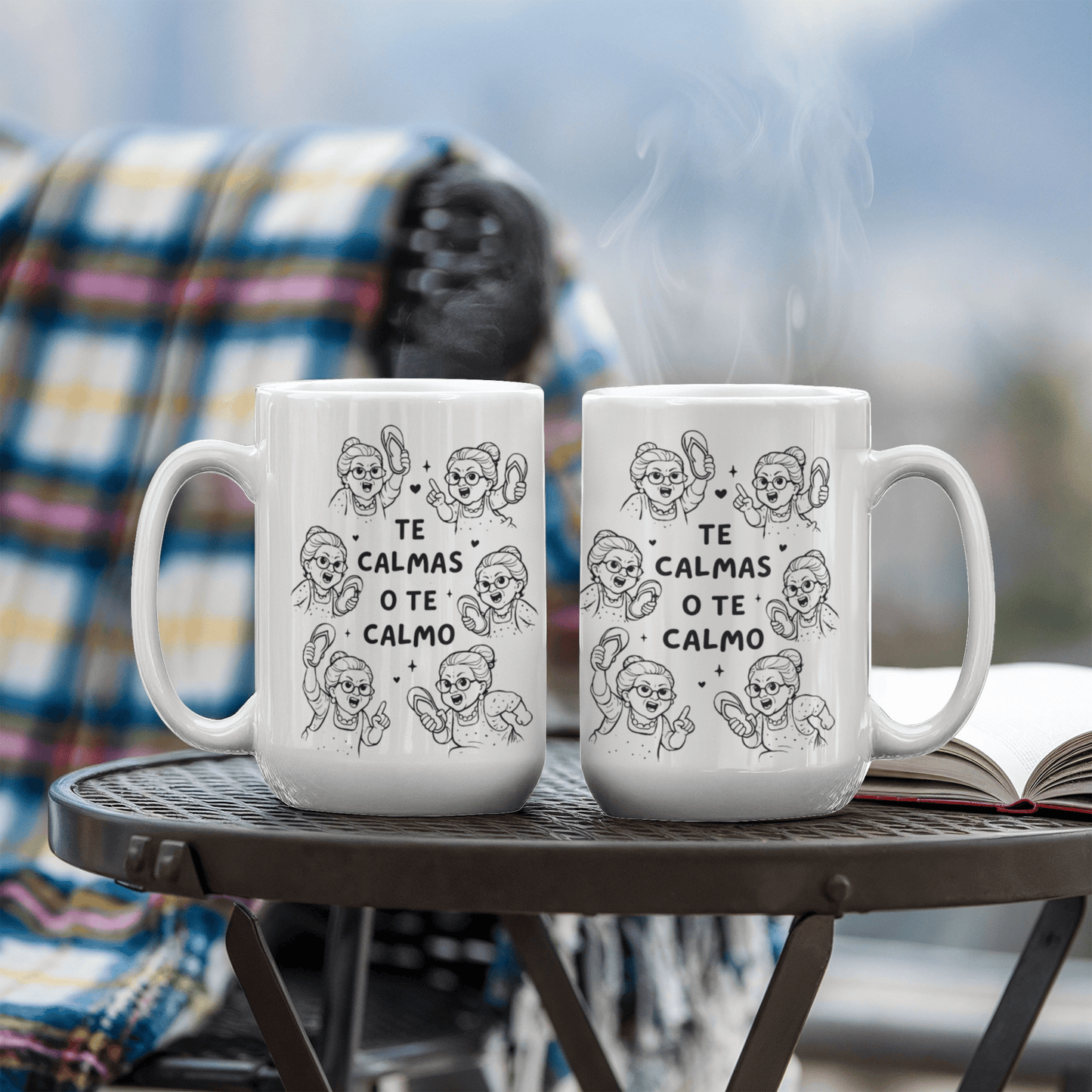 Taza para Mamá – “Te Calmas o Te Calmo” Regalo Divertido 15 oz