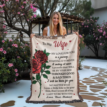 To My Wife Woven Blanket – My Love for You, Forever & Always