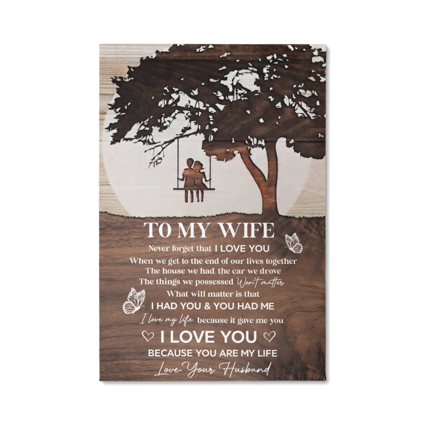To My Wife – Romantic Canvas Wall Art Gift