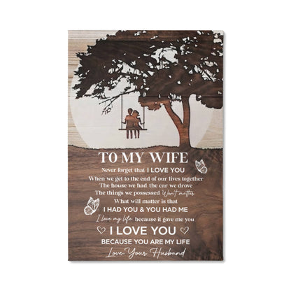 To My Wife – Romantic Canvas Wall Art Gift