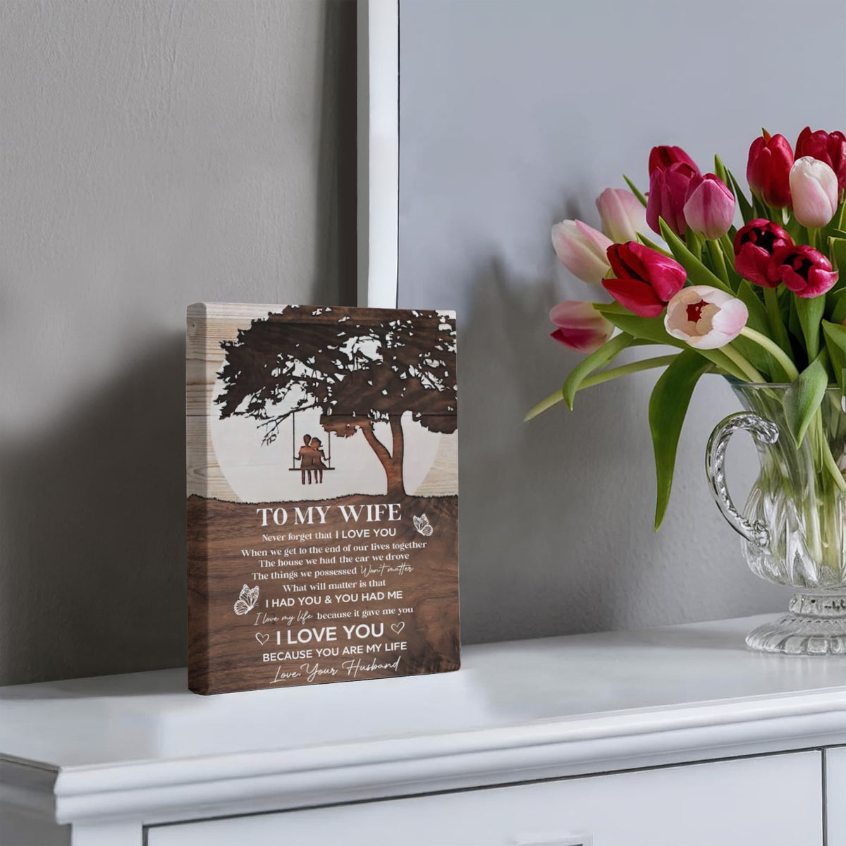 To My Wife – Romantic Canvas Wall Art Gift