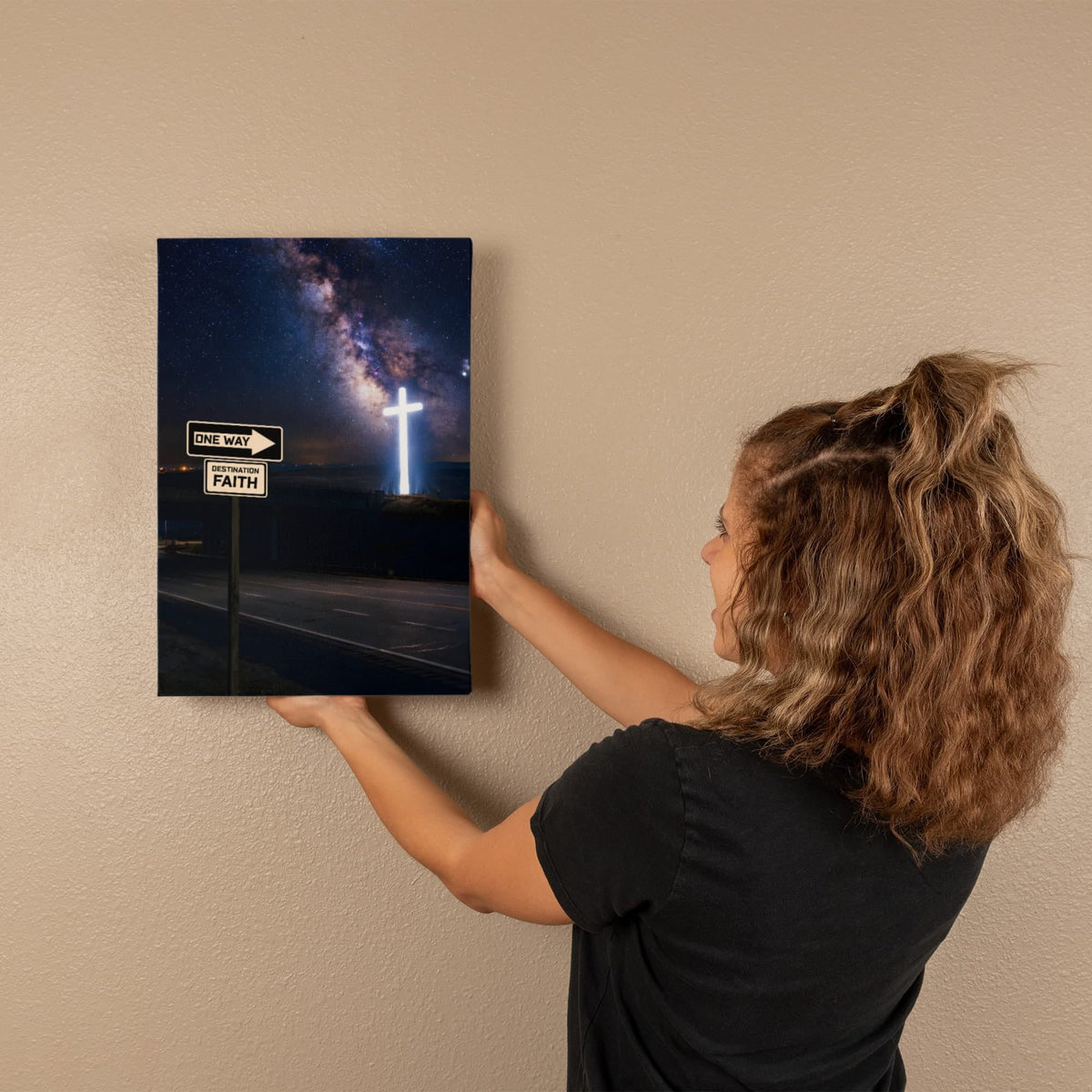 One Way – Faith Over Fear Christian Canvas Wall Art ✝️