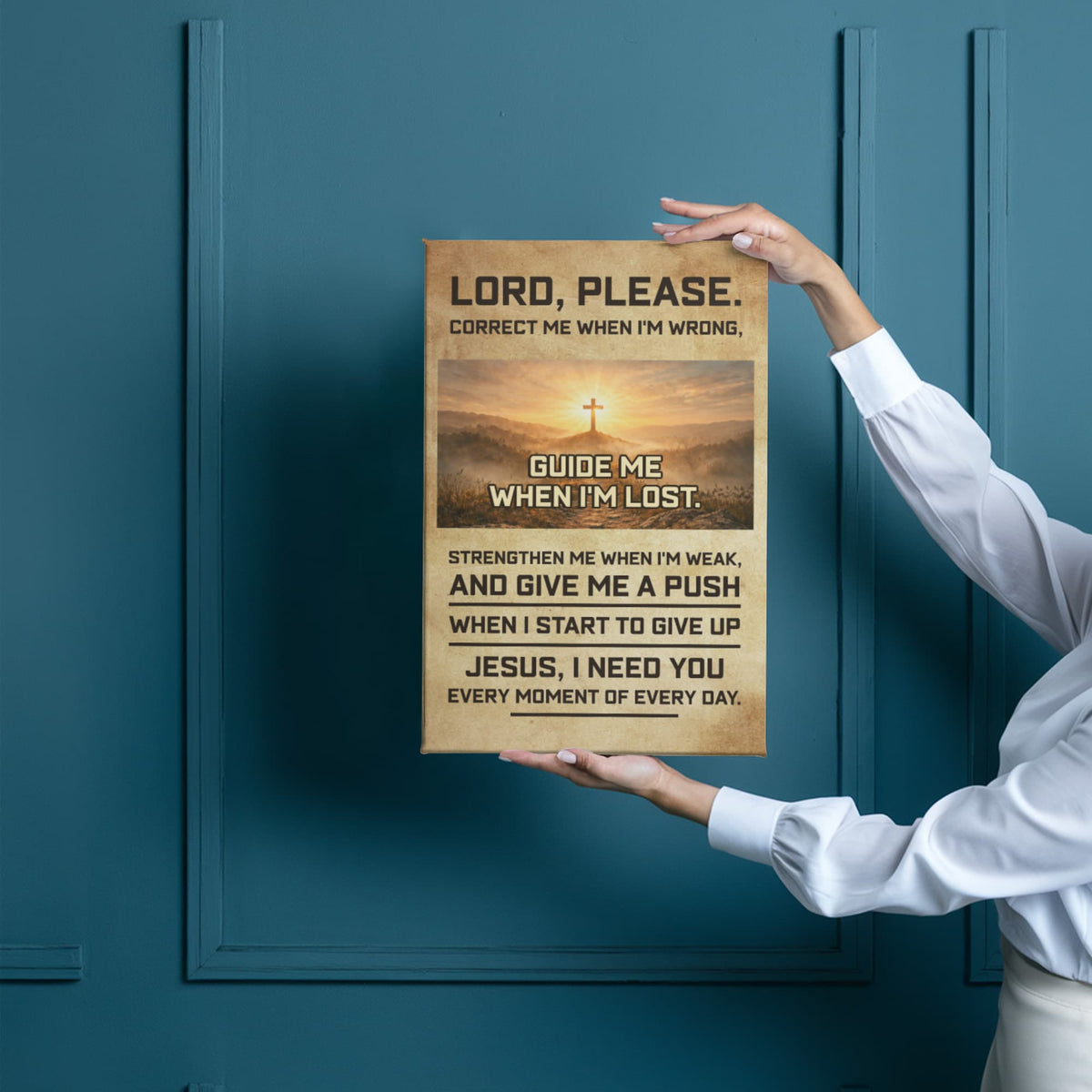 Lord, Please – Guide Me When I'm Lost Christian Canvas Wall Art
