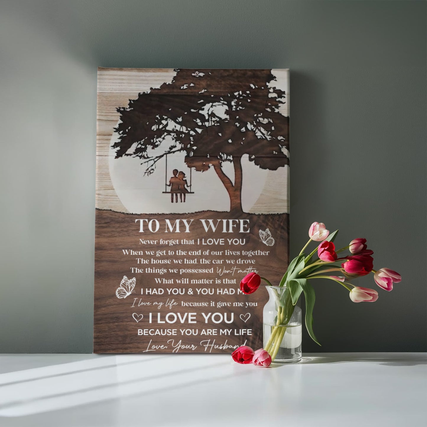 To My Wife – Romantic Canvas Wall Art Gift