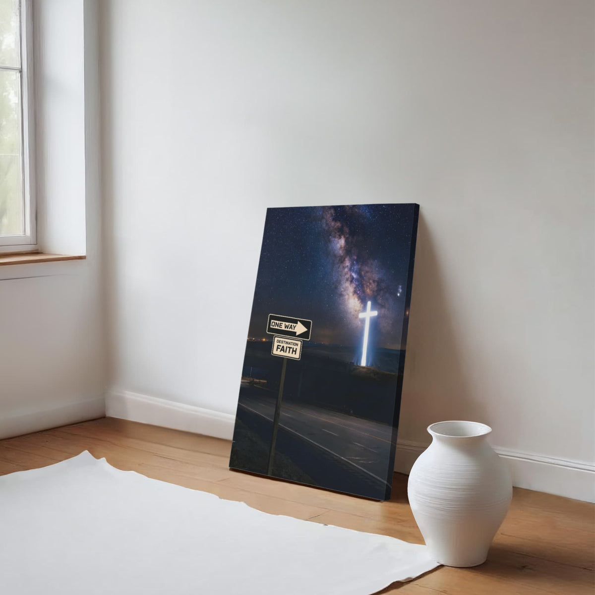 One Way – Faith Over Fear Christian Canvas Wall Art ✝️