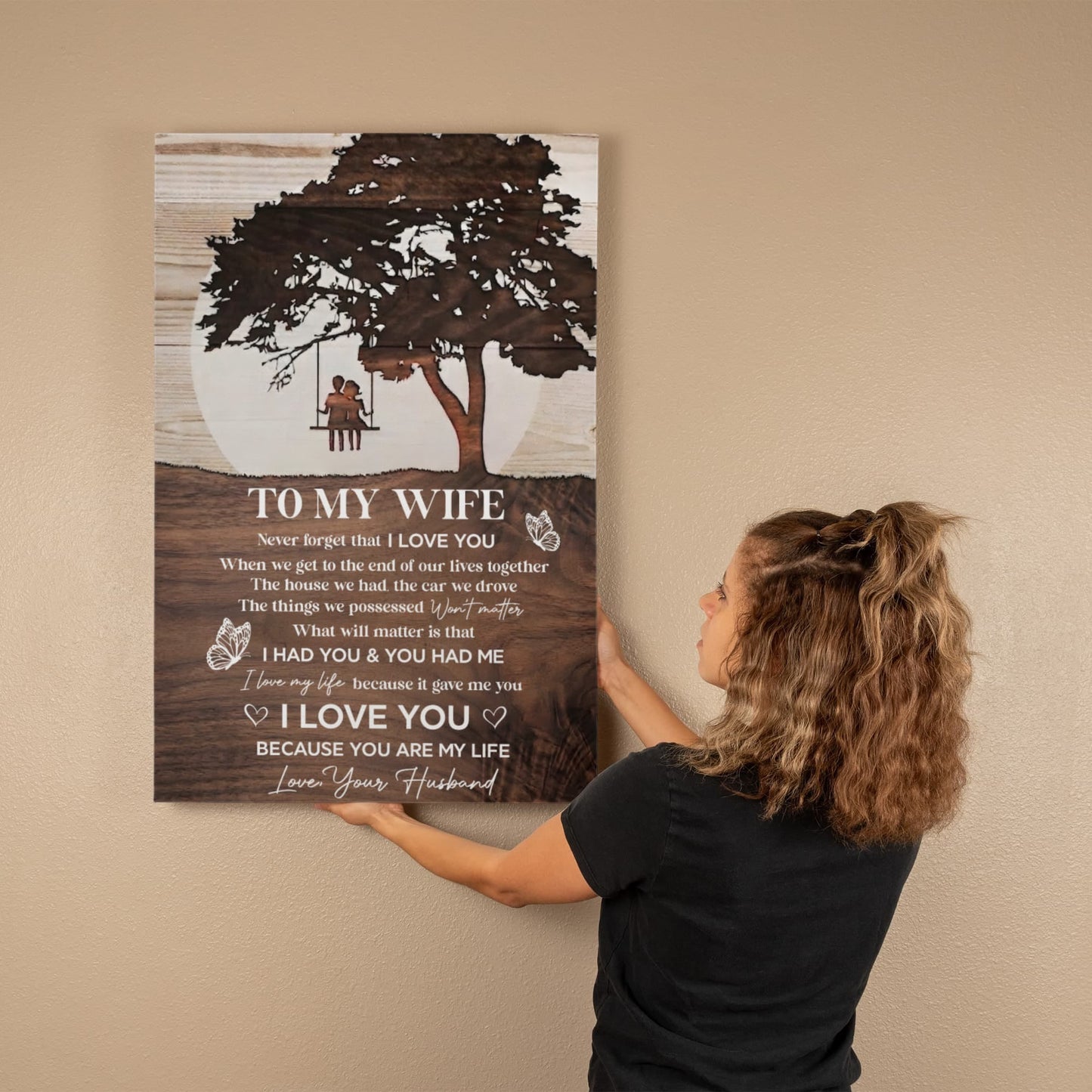To My Wife – Romantic Canvas Wall Art Gift