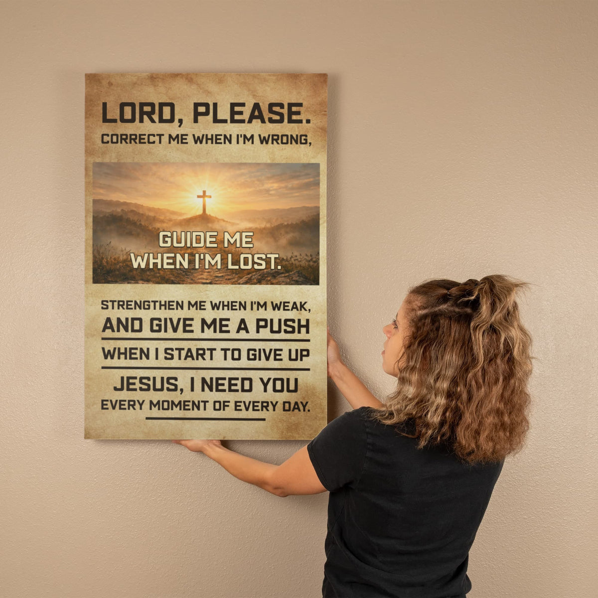 Lord, Please – Guide Me When I'm Lost Christian Canvas Wall Art
