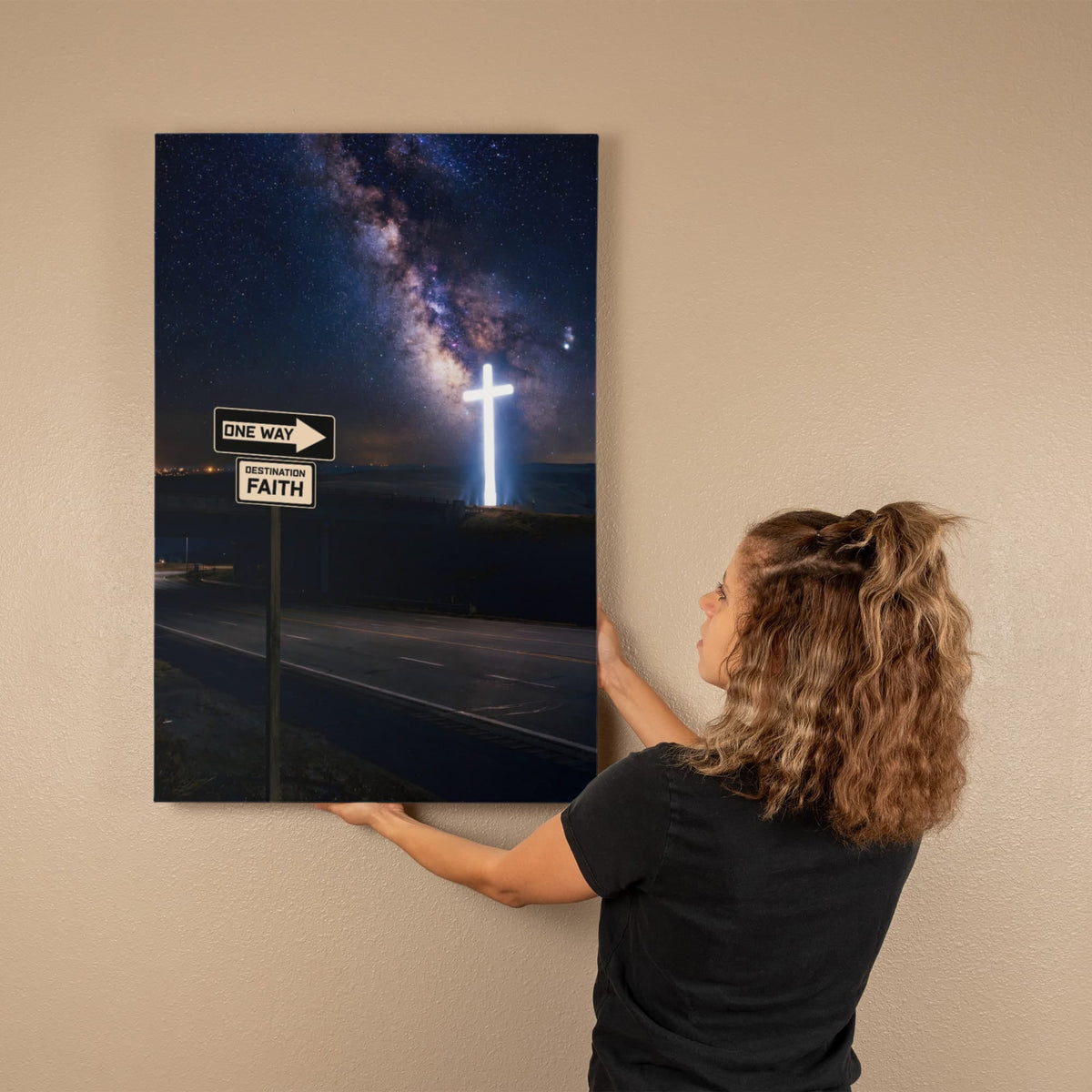 One Way – Faith Over Fear Christian Canvas Wall Art ✝️