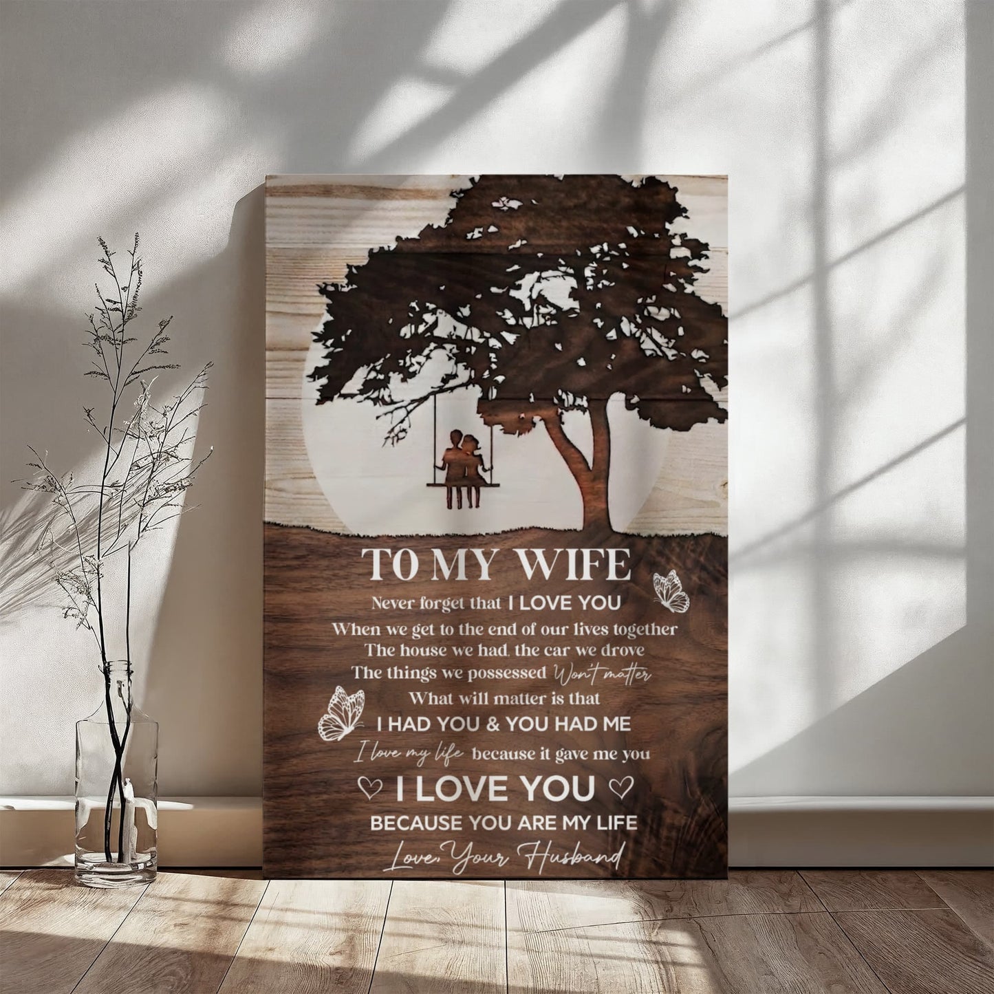 To My Wife – Romantic Canvas Wall Art Gift