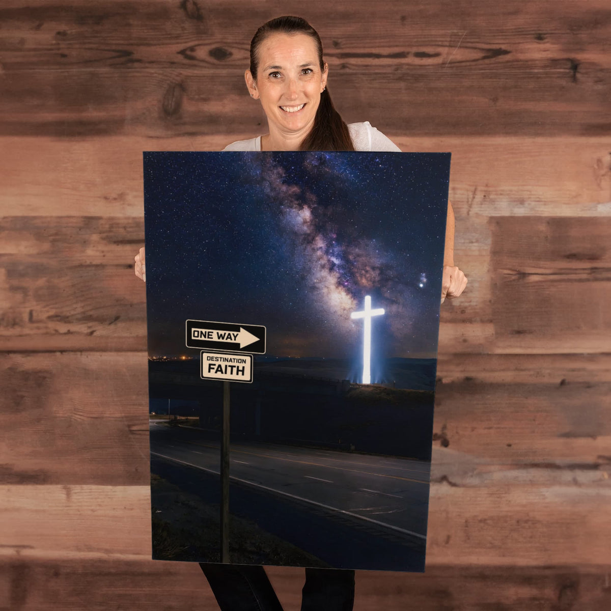 One Way – Faith Over Fear Christian Canvas Wall Art ✝️