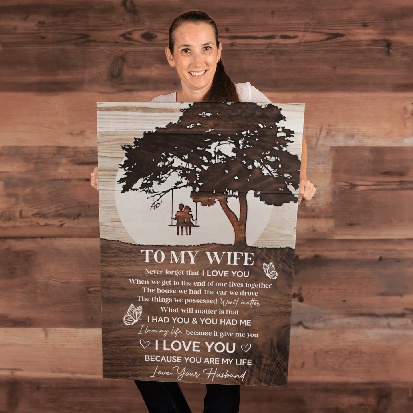 To My Wife – Romantic Canvas Wall Art Gift