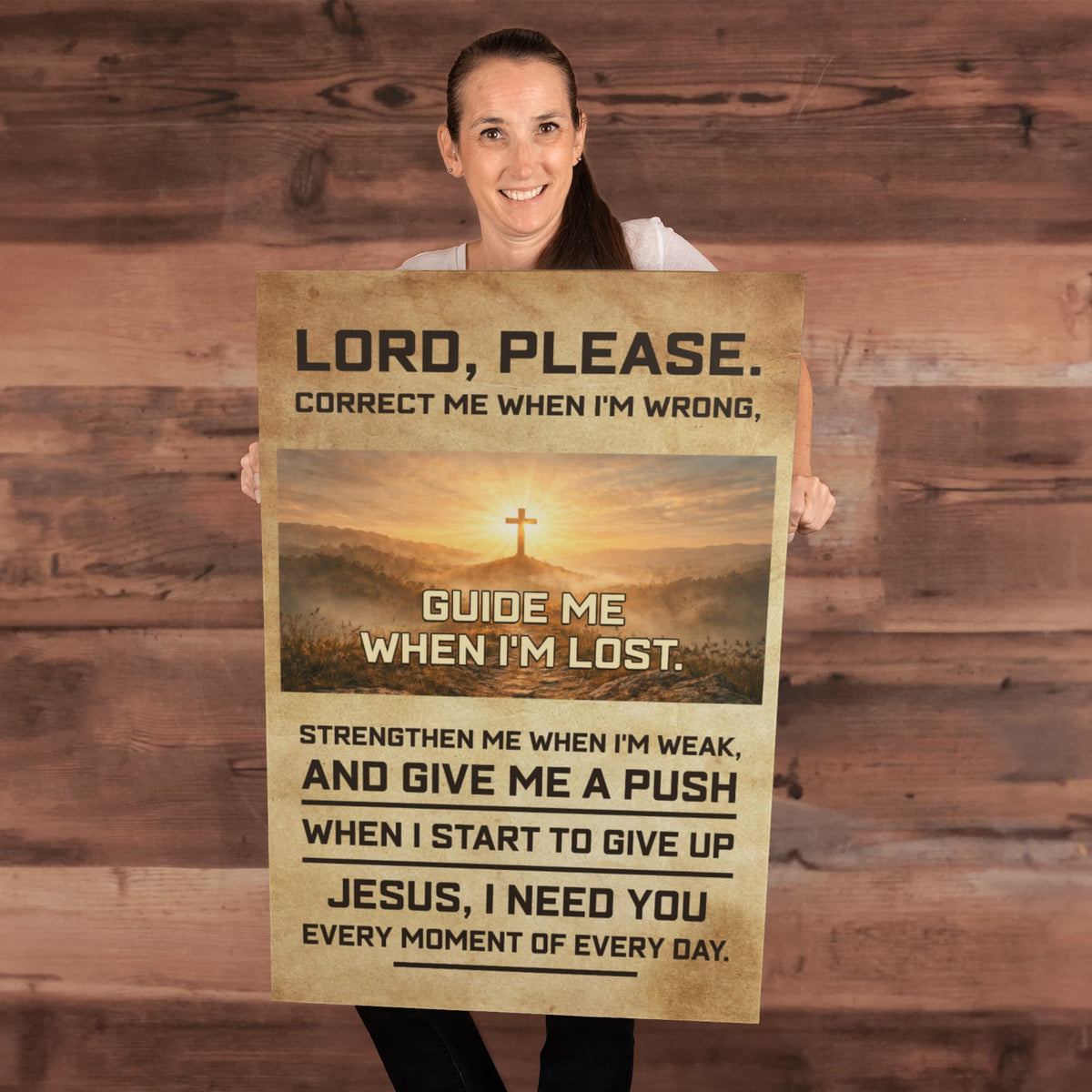 Lord, Please – Guide Me When I'm Lost Christian Canvas Wall Art