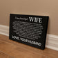 To My Beautiful Wife – My Constant, My Calm, My Everything Canvas (Landscape)