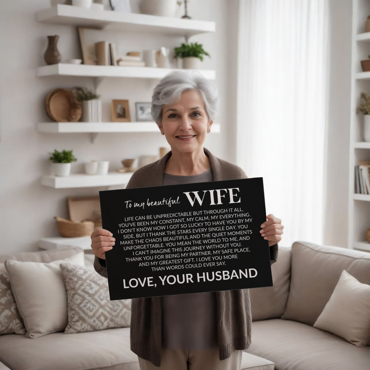 To My Beautiful Wife – My Constant, My Calm, My Everything Canvas