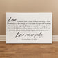 Love Never Fails Canvas Wall Art – 1 Corinthians 13 Christian Home Decor 35" x 24"