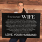 To My Beautiful Wife – My Constant, My Calm, My Everything Canvas