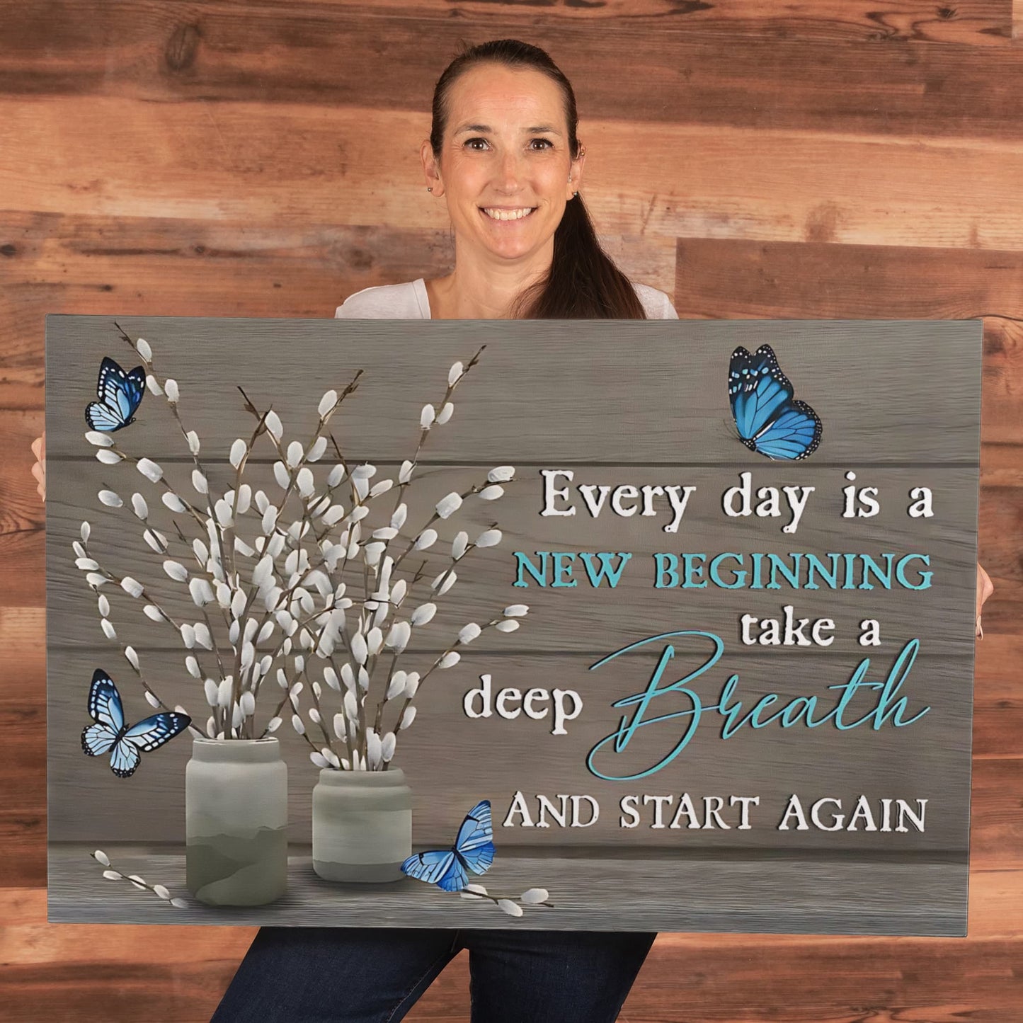 Every Day Is A New Beginning Wall Art – Inspirational Home Decor 36x24